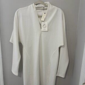 ANTHROPOLOGY WHITE LONG SLEEVE MINI DRESS- SIZE M